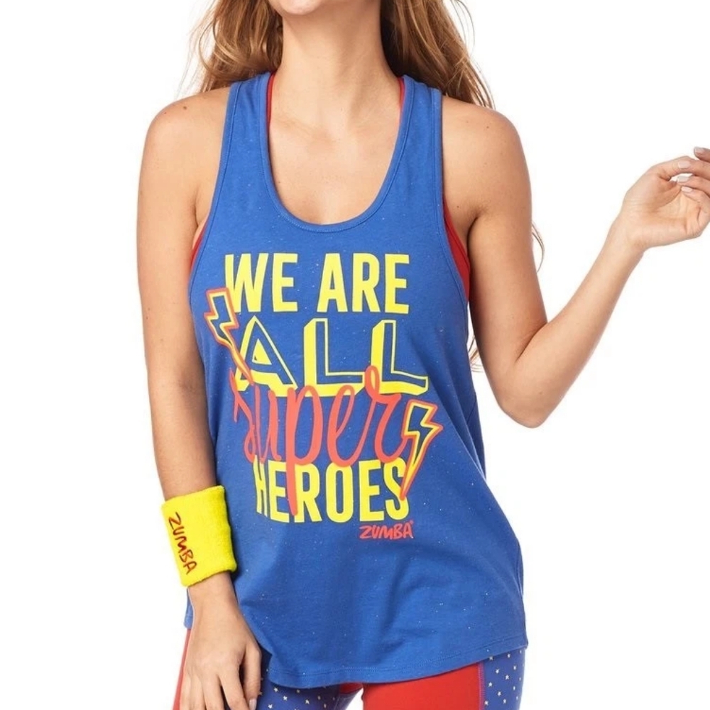 Zumba Fitness Everyone Is A Superhero Loose-Tank Top XS